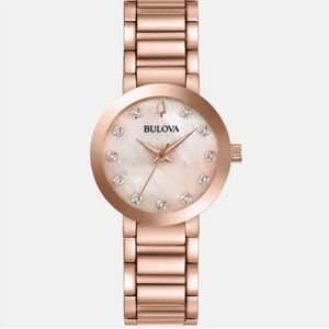 Womens bulova diamond dial watch.